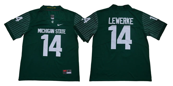 Michigan State Spartans 14 Brian Lewerke Green Nike College Football Jersey,We sell and wholesale Michigan State Spartans 14 Brian Lewerke Green Nike College Football Jersey on line form chian!